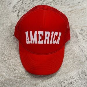 Red 'America' Trucker Hat